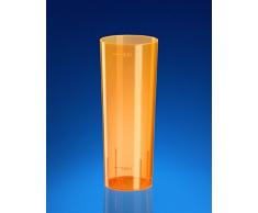 Longdrinkgläser/Cocktailgläser/Kölschgläser/Biergläser 300ml mit Eichstrich, Material: Polystyrol - orange, VE 40 Stück