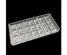 VAK Unregelmäßige Polycarbonat Schokolade Form, Süßigkeiten Gebäck Bakeware Pfanne, Kunststoff Schokolade Formen, Kuchen Candy Jelly Backform Tablett Stück Macht Macht Gericht, Küche Zubehör Backen Werkzeug Irregular square shape 01