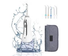 Munddusche Kabellos Elektrische Zahnreiniger mit 5 Düsen, 300ml Wassertank | Wasser Flosser mit 3 Modi, IPX7 Wasserdicht Oral Irrigator | Mundduschen für zu Hause, im Büro und auf Reisen