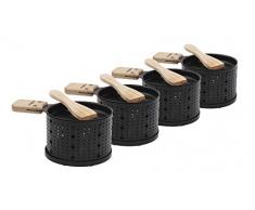 Cookut Lumi Raclette-Set, Metall, Schwarz, 4 Stück