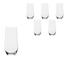 Stölzle Lausitz Wassergläser/Longdrinkgläser Revolution 390ml, 6er Set Gläser, spülmaschinenfest, hochwertige Qualität, bleifreies Kristallglas, ohne Füllstrich