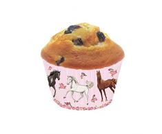 Neu 2019: 40 Muffinförmchen * Tapirella Pferde * für Kindergeburtstag und Motto-Party | 11363 | Pferde Pony Reiten Kinder Geburtstag Muffin Förmchen Backen Mädchen
