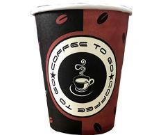 TRENDSKY BIOLOGISCH ABBAUBAR 1000x Kaffeebecher Coffee to go Pappe beschichtet 200 ml, Becher für Kaffee/Tee,Hartpapier Einweg Pappbecher Coffeebecher 0,2l