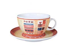 Seltmann VIP. Collection Milchkaffeetasse mit Untertasse, Termoli 22126, Creme, 0.37 L, 1-teilig