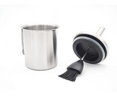 Allgrill® Edelstahl Grill- BZW. Marinier-Set mit Silikonpinsel