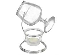 Branntweinwärmer Set | Cognac & Brandy Glashalter | Kerzenflaschenwärmer | Whisky Geschenksets für Herren | Glas & Teelichthalter | M&W