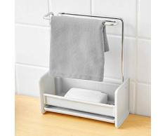 Morningtime Spülbecken Organizer Edelstahl Küche für schwämme Ordnungshelfer Moderne Utensilien- Schwamm- und Spültuchhalter Küchenutensilienhalter Rostfreier