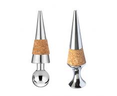 UPKOCH 2 Stück Edelstahl Weinflaschenverschluss Kork Wiederverwendbare Weinflaschenverschlüsse Stopper Flaschenversiegelung für Weinflaschen