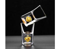 ZRR 10 ml Weinglas Schnapsglas Gold Spirituosen Tasse Likörglas Wein Set multi