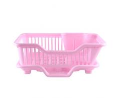 Abtropfgestelle, xshion Geschirr Entwässerung Racks Küche Speicherung und Organisation für Schüsseln/Teller/Schalen/Essstäbchen rose