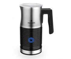 Navaris Edelstahl Milchaufschäumer elektrisch 500W - 3 Modi für Heißschaum Kaltschaum oder Warmmilch - Automatischer Milchschäumer Aufschäumer