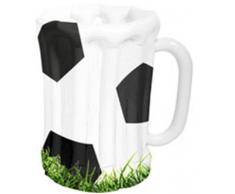 Folat 30607 Aufblasbarer Bierkrug Fußball Schwarz-Weiβ