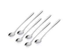 FOXAS Eislöffel Longdrinklöffel Edelstahl 18/8 6er Longdrinklöffel Set