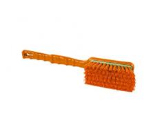 Maya Professional Tools 90233-7 Mehrzweck-Stielbürste mit breitem Kopfteil, Befestigungssystem, Harz, harte Borsten, FBK/Lebensmittelhygiene, 410 mm x 55 mm, Orange