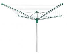 Leifheit Wäscheschirm Linomatic 400 Comfort mit Leineneinzug, Wäschespinne mit Easy-Lift-System, klappbarer Wäscheständer mit 40 Meter Leine