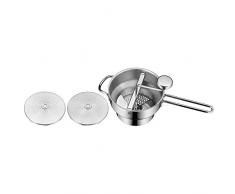 WMF Passiermühle mit 3 Einsätzen, 19 x 11,5 cm, Cromargan Edelstahl poliert, zerlegbar, spülmaschinengeeignet