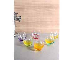 Bohemia Kristall Gläser, Crazy, bunt Sortiert, Model Crazy, Kristall Likörgläser Crazy, bunt Sortiert, 60 ml (Likörgläser 60 ml)