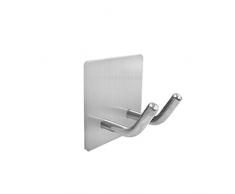 JOYKK Steckerhalter Selbstklebender Haken Wandhalter Edelstahl Für Dusche Bad Küchenutensilien Handtuch - 02# Silber