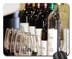 25X30cm Mouse Mat Mouse Pad - Weinverkostungsgläser Weinflaschen Neuer Weinwein