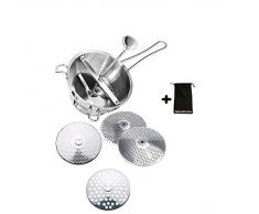 GEFU 24200+24210+24215 Passiergerät Original Flotte LOTTE, multifunktional + 4 Lochscheiben und Stoffbeutel