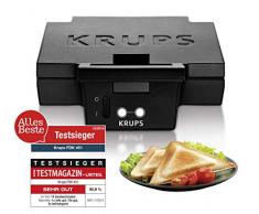 Krups FDK 451 Sandwich-Toaster, 850 Watt, schwarz, 25 x 12 cm