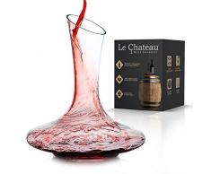 Le Chateau Weindekanter – 100% mundgeblasenes bleifreies Kristallglas, Rotweinkaraffe, Weingeschenke, Weinzubehör