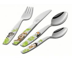 ZWILLING 07135-210-0 Kinderbesteck-Set Jungle, Für Kinder ab 3 Jahren, 18/10 Edelstahl, 4-teilig, Edelstahl
