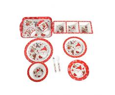 Zjcpow-BB Kinder Fußplattenset for Kinder Alle in einem Teller Tablett-Set mit Becher, Schüssel, Löffel und Teller (Farbe : Mehrfarbig, Größe : Free Size)