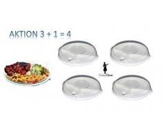Mikrowellen-Teller AKTION 3 + 1 = 4 Sie erhalten 4 Menüteller mit Deckel