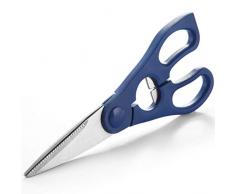 Wanbasion blaue Küchenschere, robust, scharf, Fleischschere, spülmaschinenfest, Lebensmittelschere aus Edelstahl mit Flaschenöffner