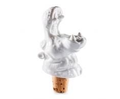 Donkey Products Weinstopper Bruno, Form: Nilpferd Kopf, Weinstopfen, Porzellan, Kork, Weiß, 200530