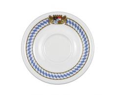 Seltmann Weiden Compact Bayern Kaffeeuntertasse, Blau/Weiß/Gelb/Rot, 14,5 cm