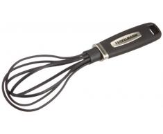 Fackelmann Schneebesen FEEL, Küchenhelfer mit rutschfestem und ergonomischem Griff, Rührbesen für beschichtete Töpfe und Pfannen (Farbe: Silber/Schwarz), Menge: 1 Stück
