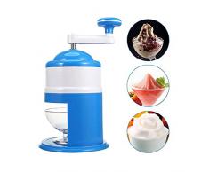 Tragbarer Eisrasierer, manuelle Rasiermaschine, Handkurbelbetrieben, BPA-frei, Eiszerkleinerer, Schneekugel-Maschine mit Edelstahl-Klingen für Party, DIY, Eiscreme, Süßigkeiten