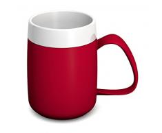 Ornamin Thermobecher 260 ml rot (Modell 206) / Isolierbecher, doppelwandiger Kaffeebecher Kunststoff