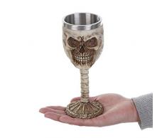 HAR 3D-Schädel-Entwurf Weinglas, Gothic Kreativ, Weinstielglas, 200 Ml Kapazität, Realistisch Und Bequemer Griff, Geeignet Für Rotwein/Bier/Saft Trinken/Dekoration