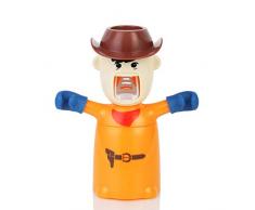 Kinderschalen Cartoon Baby bruchsicher Zähne Tasse Junge Mädchen Zahnbürste Zähne putzen Mund Sauger Typ süße Tasse Western Cowboy - mit Zahnpasta/Mundwasser Tasse