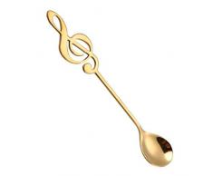 Dessertlöffel Eislöffel Kaffee Hinweis Form Löffel Besteck-Eiscreme-trinkende Werkzeuge Weihnachtsfeier Abendessen Geschirr Küche Besteck Teelöffel Gold