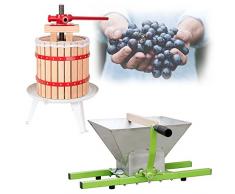VINGO Obstpresse 6L Obstmühle 7L Fruchtpresse Weinpresse Saftpresse Maischepresse Obstmühle