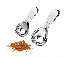 Gutyan Kaffeemaßlöffel aus Edelstahl 15ML und 30ML Messlöffel für Kaffee losen Tee Zucker oder Mehl 2 Stück