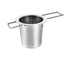 Dokpav Teesieb Teefilter für losen Tee Edelstahl Tee-Sieb für Teekanne/Kanne/Töpfe/Tasse Fein Premium Sieb mit Lang Faltbare Griffgestaltung