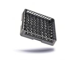 Kerafactum Spülkorb Korb 64 Finger Teller Gläser Tassen Tabletts für die Gastronomie Spülmaschine Spülmaschinenkorb Universal aus Kunststoff 50x50 cm grobmaschig erweiterbar All Purpose Rack