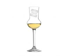 polar-effekt edles Grappaglas 87ml - Stölzle Lausitz in hochwertige Qualität - Grappakelch wie mundgeblasen mit Gravur - Geschenk-Idee zum Geburtstag - Motiv Vintage Kompass