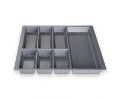 Orga-Box® IV UNIVERSAL Besteckeinsatz Besteckkasten Silbergrau für 60er Schublade (473,5 x 526 mm)