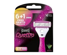 Wilkinson Sword Quattro for Women Rasierklingen für Damen Rasierer, 7 Stück