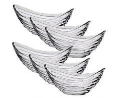 6 x Eisschale Set Dessertschale Eisbecher Glas Gondol Split transparent 170ml Gelato Vero