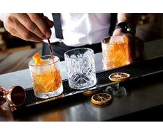 RCR 25935020006 Melodia Whisky-und Wassergläser aus Kristall, 230 ml, 6er-Set, glas, Farblos