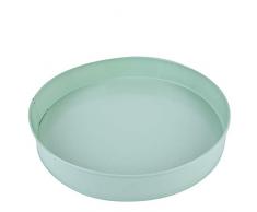 Dadeldo Home Tablett -Plain Color- rund Metall 5x31x31cm Mint-grün
