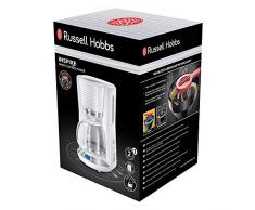 Russell Hobbs Digitale Kaffeemaschine Inspire weiss, programmierbarer Timer, 1,25l Glaskanne, bis 10 Tassen, Warmhalteplatte, Abschaltautomatik, 1100W, Filterkaffeemaschine 24390-56