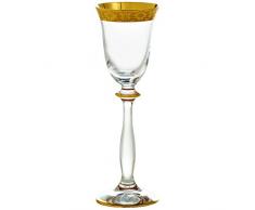 Likörkelch Schnapsglas Likörglas Gold Age 50 ml Transparent mit Goldrand Hochwertiges Glas